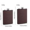 Stainless Steel Flagon Leakproof Whiskey Flasks Wine Kettle Leather Texture Hip Flask  Outdoor