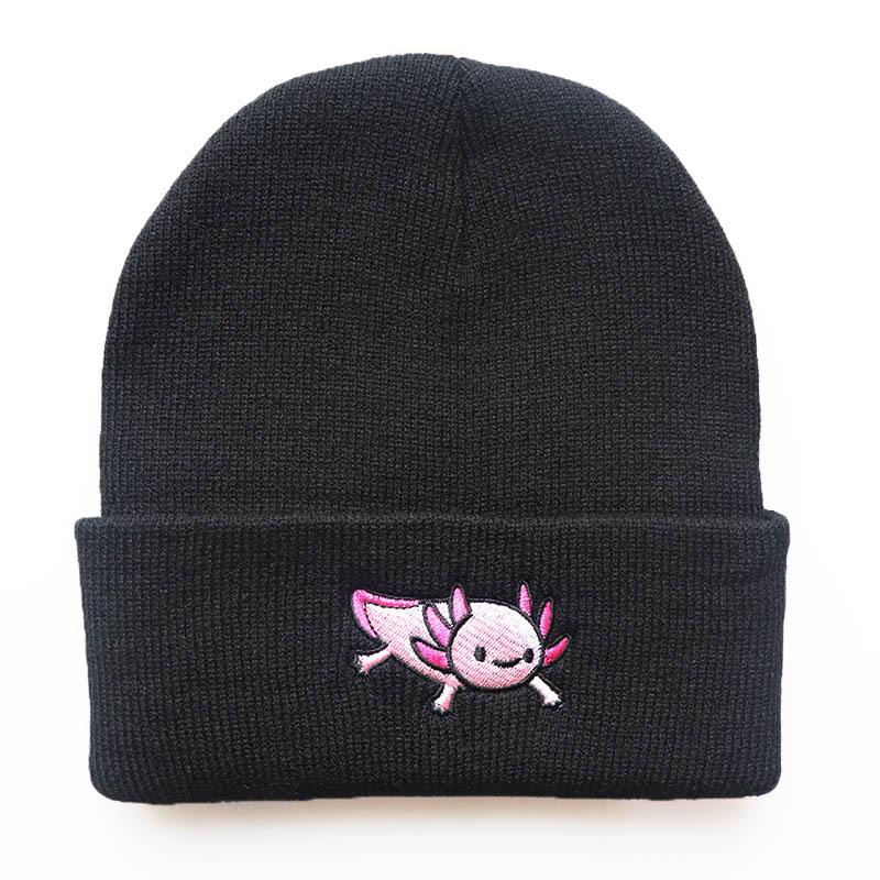 Popular European and American men's and women's autumn and winter cartoon animal hexagonal dinosaur embroidered knitted hat, woolen hat, outdoor