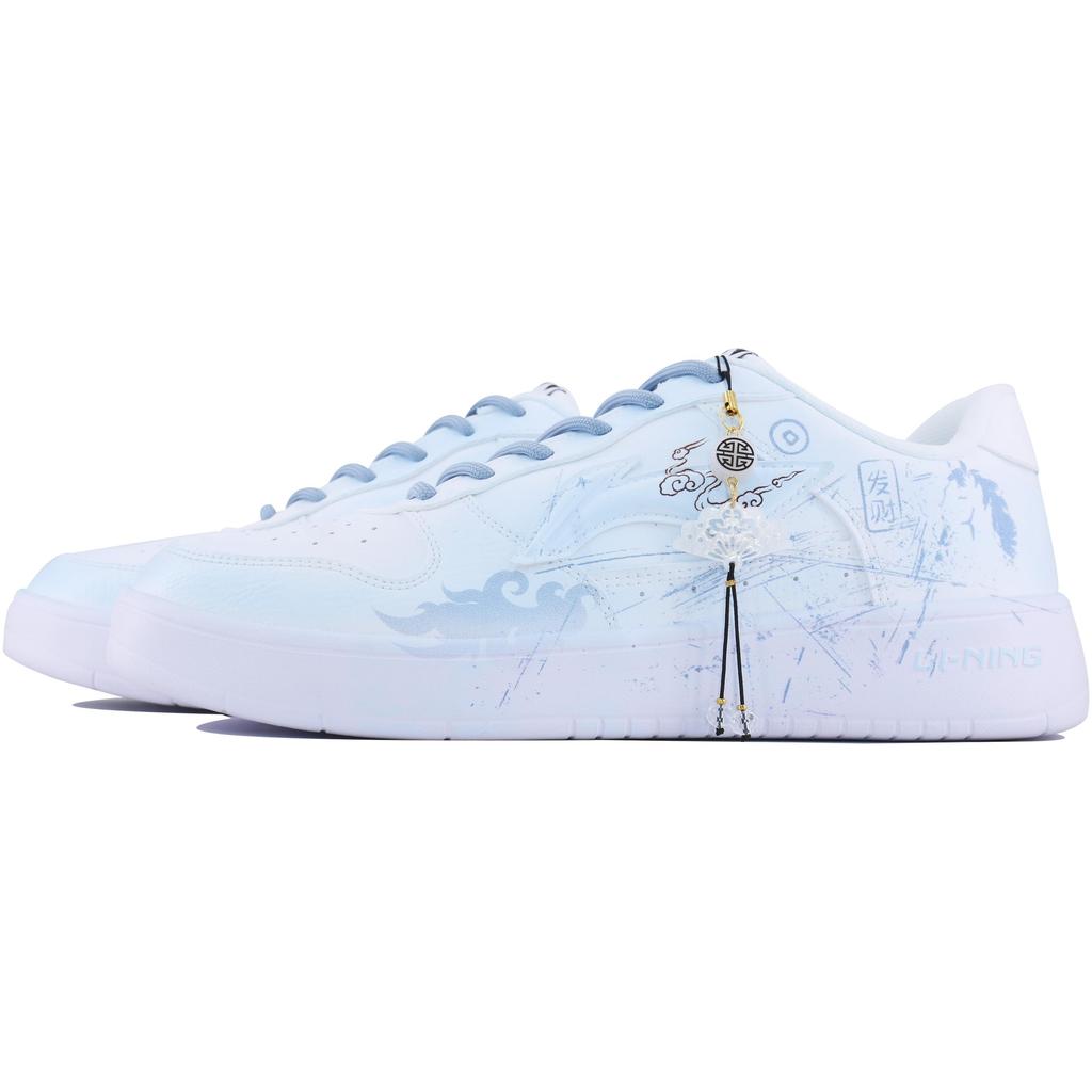 Мужские плавающие скейтбордические кроссовки Li Ning Floating Boat Slip Resistant, Abrasion Resistant, Height Increasing Low top Skateboard Shoes Men's Light Blue AGCS419-1(Team1798-)