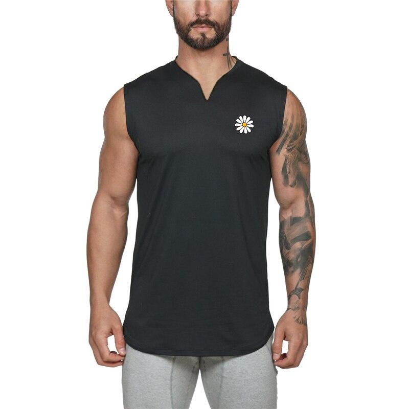 Bodybuilding Fashion V-neck Tank Top Men Gyms Jogging-clothing Stringer Fitness Gyms Shirt Muscleguys Workout Vest