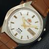 АВТОМАТИЧЕСКИЕ ВИНТАЖНЫЕ ORIENT CRYSTAL ЯПОНИЯ 46941 МУЖСКИЕ БЕЛЫЙ ЦИФЕРБЛАТ ЧАСЫ a704829-1