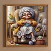 5D DIY Full Round Drill Diamond Painting Grandma Kit Home Decor Art Craft 30x30cm