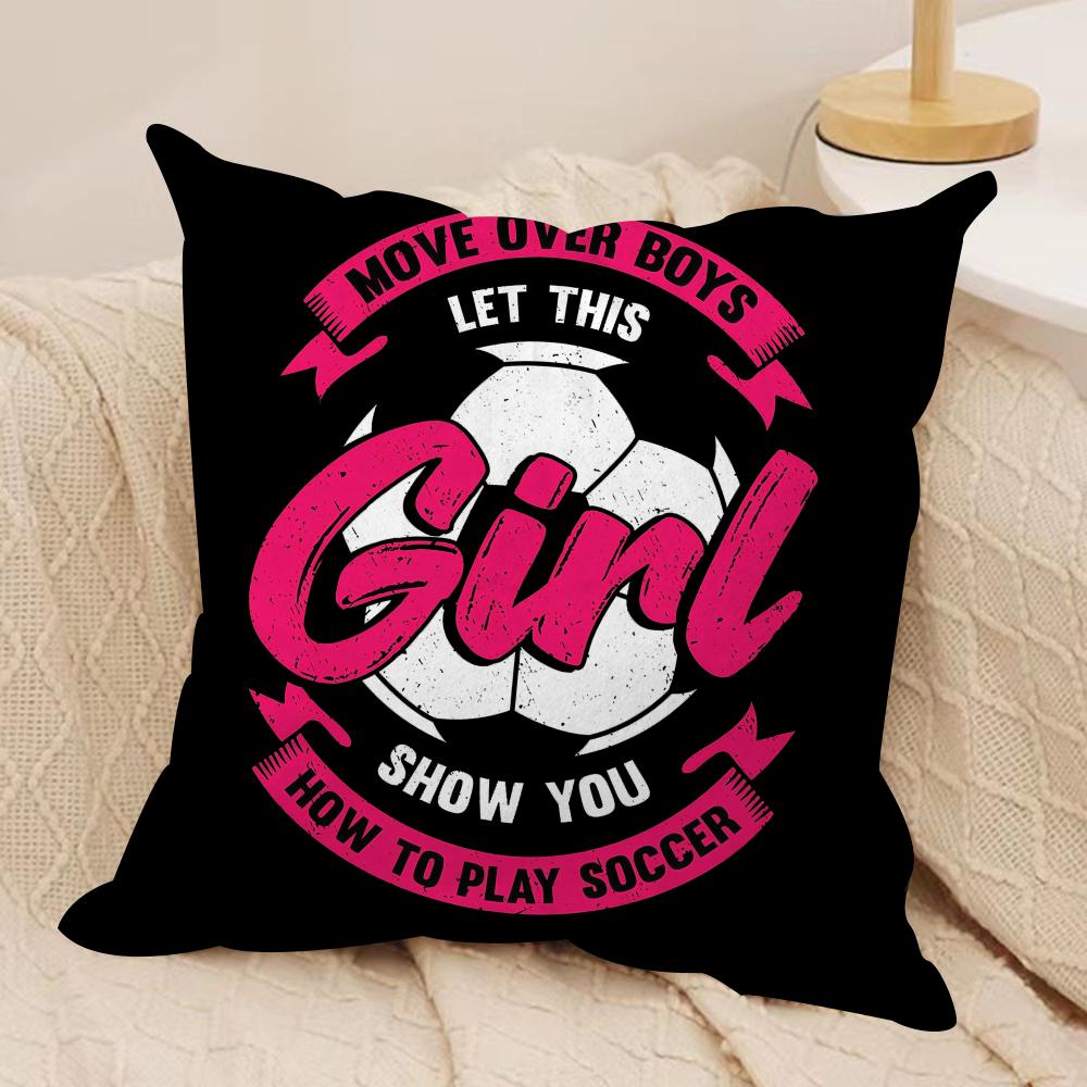Soccer lover football Cushion Cover Soft Plush Fabric DoubleSided Printed Cushion Covers for All Seasons Modern HomeDecor Gift