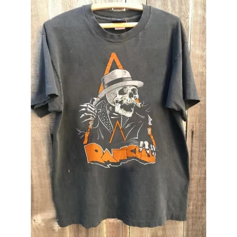 Neutral Tshirt Pattern Harajuku Tshirt Rancid Band A Clockwork Orange Tour Charcoal Grey