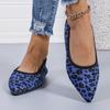 Spring and Autumn Footwear Plus Size Round Head Shallow Shoes Women's Shoes Leopard Print Flat-bottomed Pointed Comfortable and Casual.