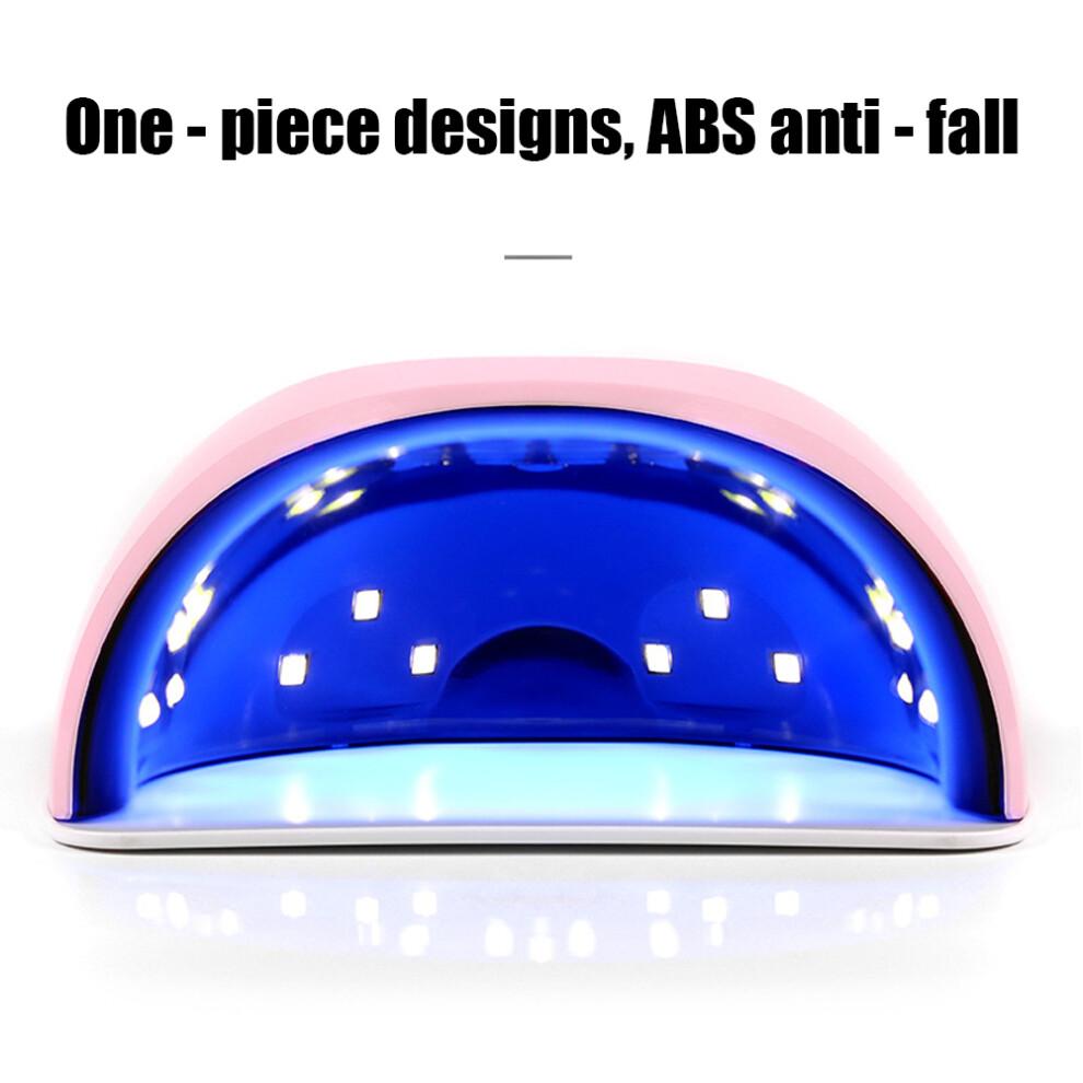 72W UV LED Nail Art Dryer Machine, s2 pro, Pink/White