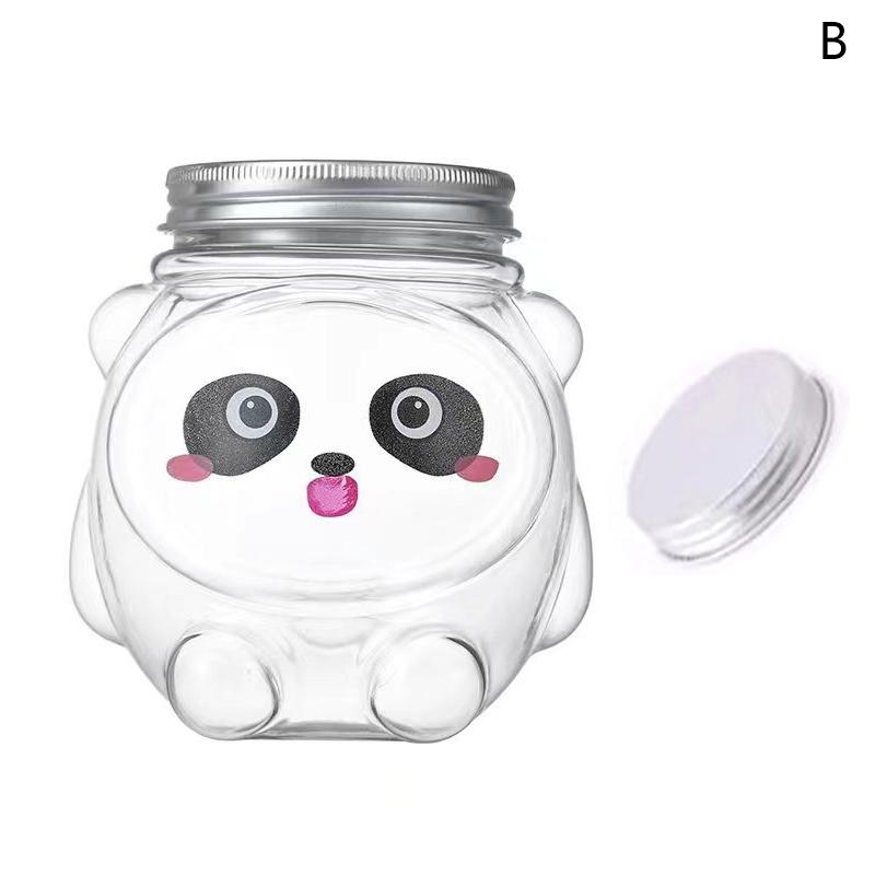 Бутылка для воды Kawaii Bear Milk объемом 500 мл, чай, кофе, сок, портативная чашка для воды, прозрачная одноразовая бутылка для сока