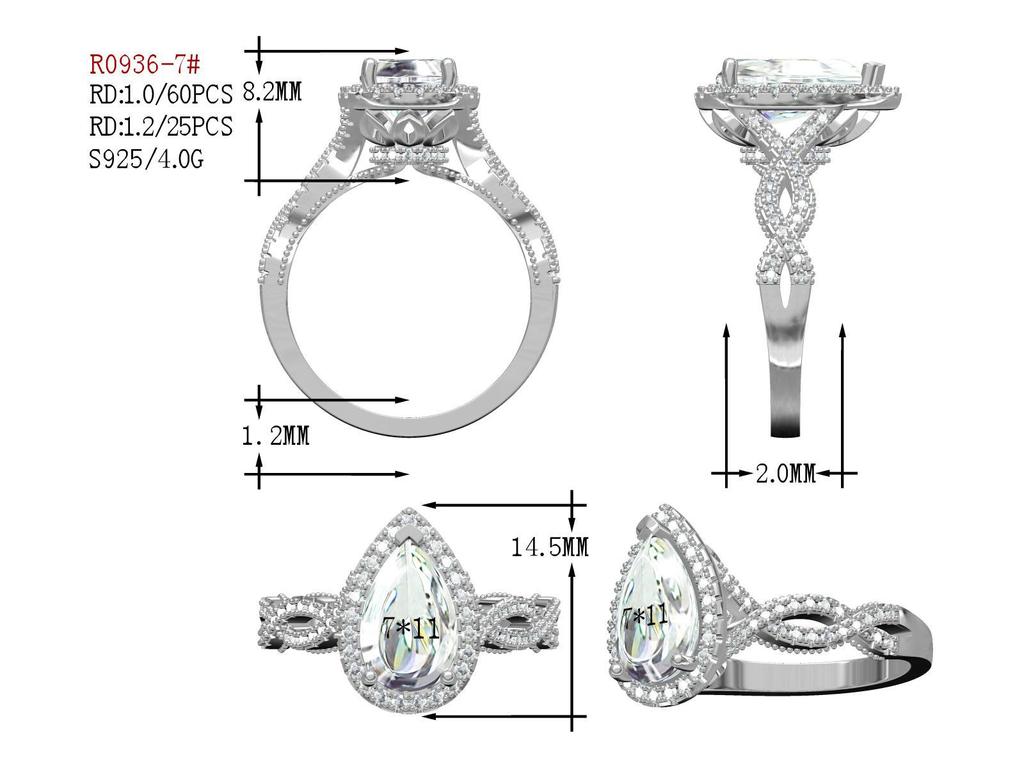 Gica Gema Роскошные кольца из 100% стерлингового серебра 925 пробы, 8*12 мм, цирконы, драгоценные камни, уникальный дизайн, романтические изящные украшения на палец, подарки для свадебной вечеринки