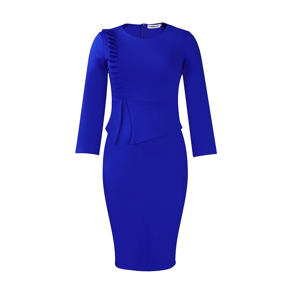 Women's Autumn and Winter Dress Temperament Elegant Office Plus Size Dresses