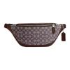Warren 40 Classic Monogram На молнии Фирменный жаккард Кожа с тиснением под гальку Поясная сумка Большая мужская поясная сумка Серебристый Дуб Клен CT815-SVS8S