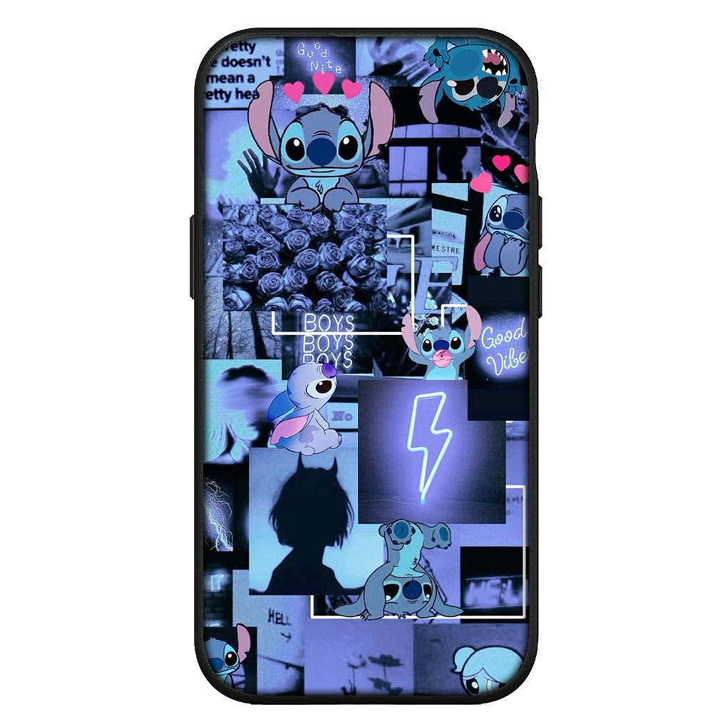 For iPhone 16 15 Xiaomi Redmi Note 13 12 11 Pro Max X 9 14 Plus XR Samsung Galaxy A15 S24 S23 Huawei OPPO Pink Blue Lilo Anime Stitch Phone Case