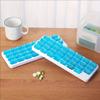 1pc 31-Day Monthly Pill Organizer Case, Plastic Keyboard Style Pill Box, Large Capacity Daily Medicine Storage Case With Dates