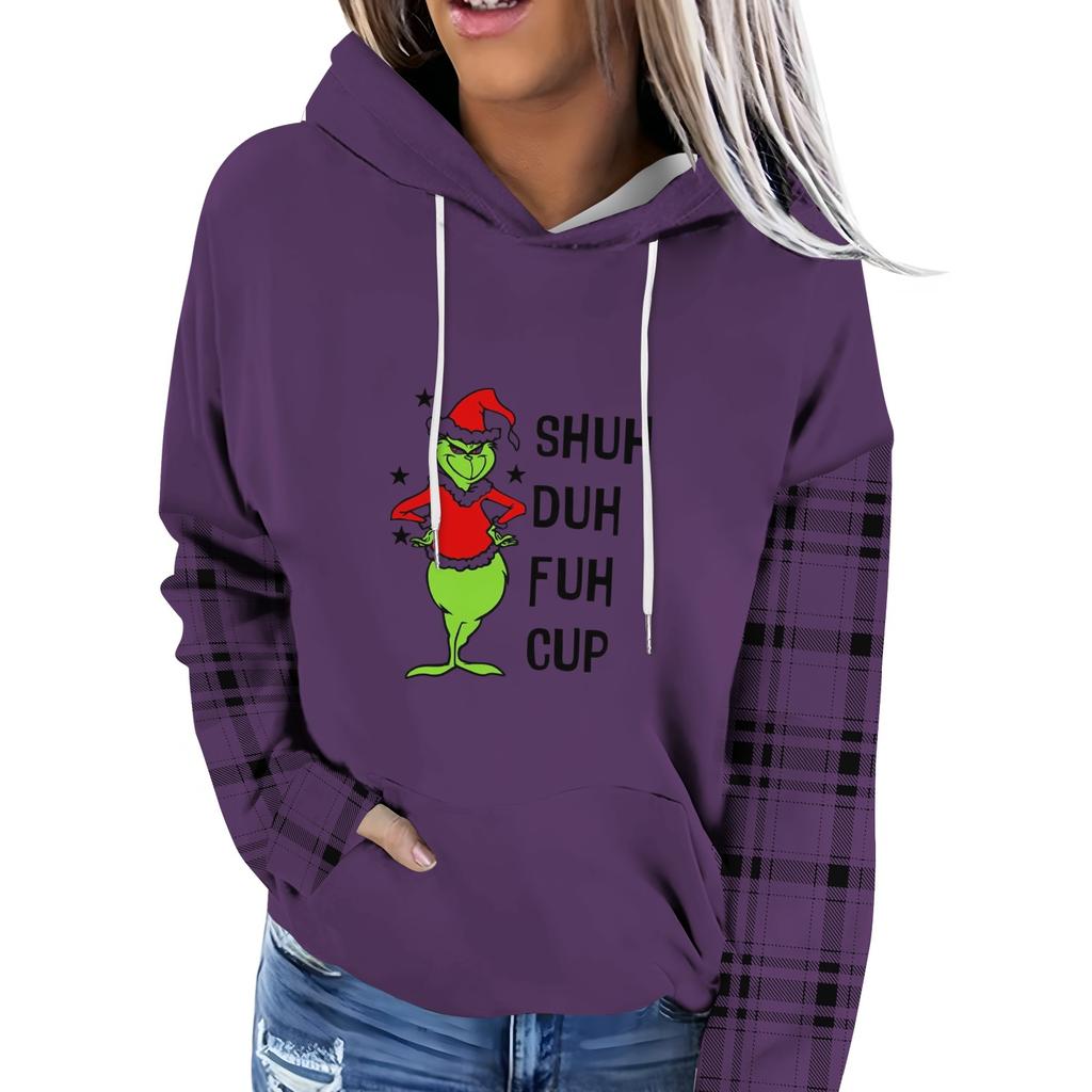 Женская модная повседневная толстовка с капюшоном и принтом Greentown с длинными рукавами