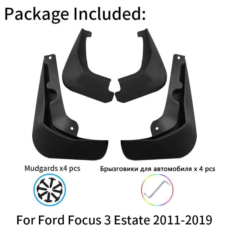 Mudguards For Ford Focus MK3 3 5dr Estate Kombi Mud Flaps 2011- 2017 Splash Guard Fender MudFlaps Front Rear Car Accessories