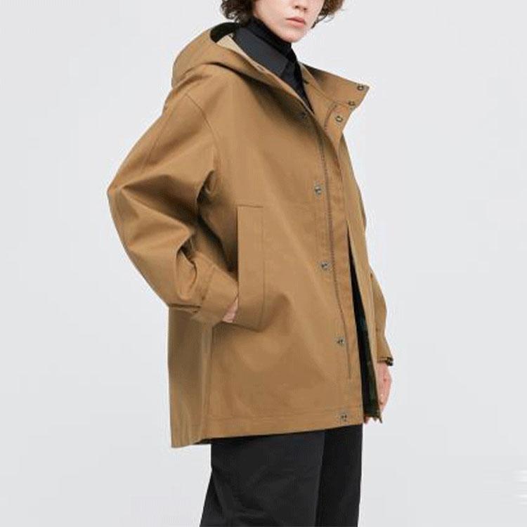 Uniqlo Однотонная куртка Унисекс куртки Коричневый 442169-35