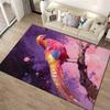 Colorful Bird Pattern Purple and Pink Art Carpet, Modern Design Suitable for use as an anti-slip for living room bedroom sofas