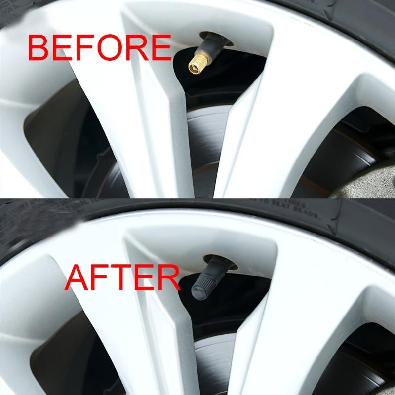 Black PE Tire Valve Cap Set: Durable And Versatile for Car SUV Bike Truck And Motorcycle Use Valve Stems 1