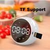 Table Clock Bluetooth Wireless Audio Mini LED Mirror Digital Alarm Clock Temperature Weekend Display Desk Clock