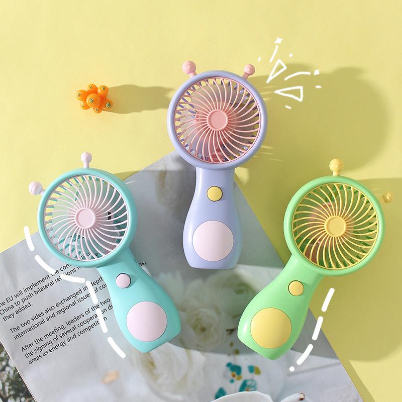 Rechargeable USB Mini Cartoon Snail Fan - Handheld & Desktop Electric Fan Gift