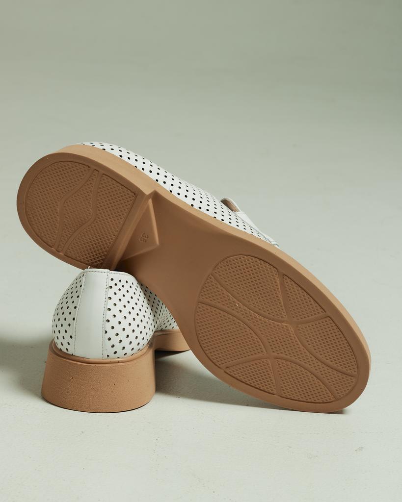 Perforated Loafers Mario Muzi 5756 36 White Leather