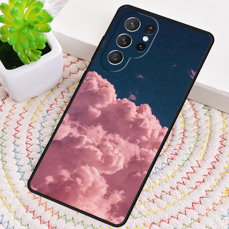 Розовое небо Эстетика Облака Чехол для телефона Для Samsung Galaxy note 10 pro S26 S25 S24 S23 S22 Ultra Plus S21 FE S20 Ударопрочный чехол