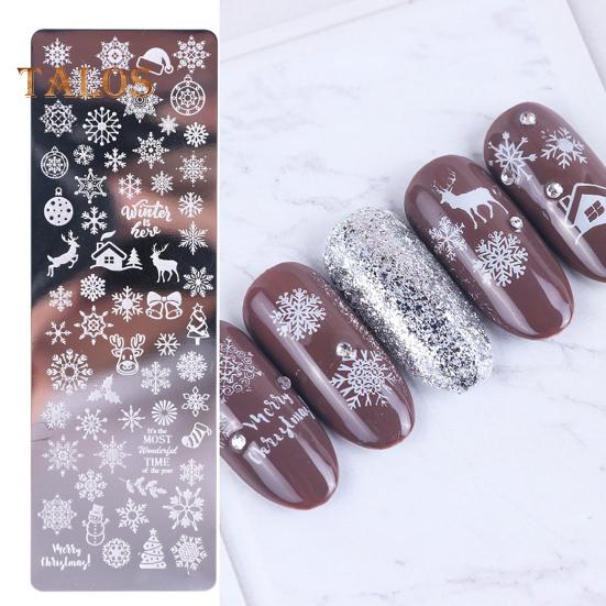 Nail Art Stamping Plate Clear Engraved Leaf Flower Printing Stainless Steel DIY Manicure Template Nail Tool for Beauty