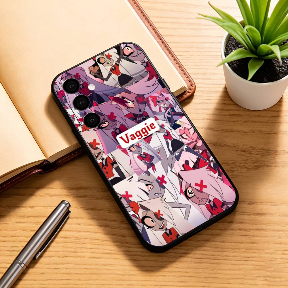 H-hazbin hotel V-veggie Чехол для телефона для Samsung Galaxy A73, A72, A71, A70, A53, A52, A51, Другие Мягкий Черный Чехол