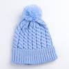 Cute Winter Custom Kids Beanie Hat High Quality Fashion Promotional Custom Embroidery Knitted Hat Solid Color Beanie Hat Style 4