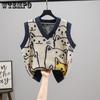 Women's Knitted Vest Kitten Retro Knitted Vest Loose Sweater Women's Top