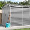 VidaXL Garden Shed, Tool Shed with Handles, Tool Shed with Sloping Roof, Patio Storage Shed, Grey 3188250