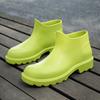 Женские повседневные туфли на плоской подошве, резиновые сапоги, водонепроницаемые рабочие ботинки, модные женские резиновые туфли, женские утепленные садовые галоши 35-40