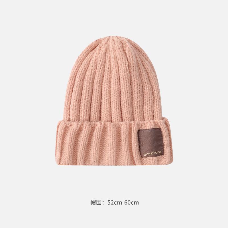 Корейская версия прямой вязаной шапки из дынной кожуры, дети показывают свои лица, молодые студенты, осенне-зимняя универсальная модная теплая шерстяная шапка пара