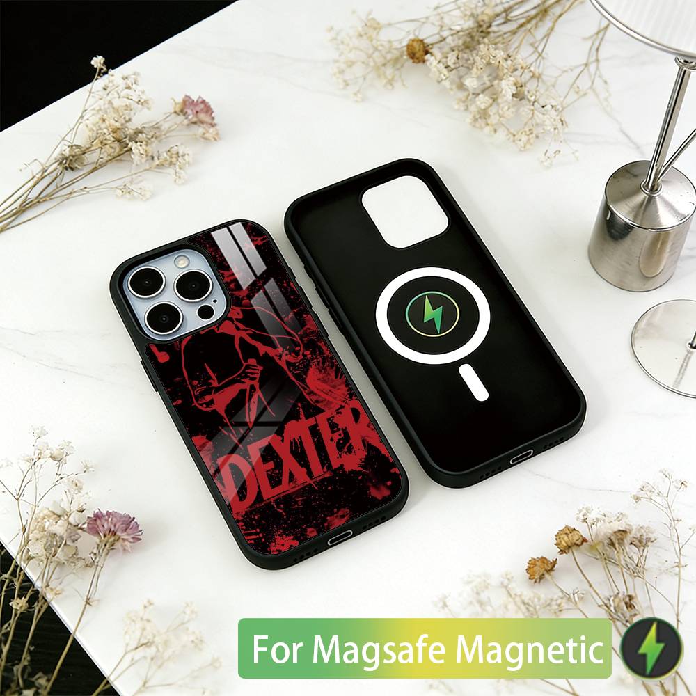 Чехол для телефона Декстер Морган для iPhone17,16,15,14,13,12,11 Plus,Pro Магнитный с Magsafe Беспроводная зарядка