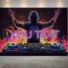 Неоновый настенный подвес для DJ, Персонализированный фон с текстом для музыкальной вечеринки, Декор для клуба, бара и дня рождения
