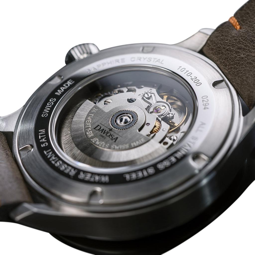 Автоматические часы Davosa Neoteric Pilot с датой, дисплей, Swiss-Made, мужские, оранжевые, 161.565.96