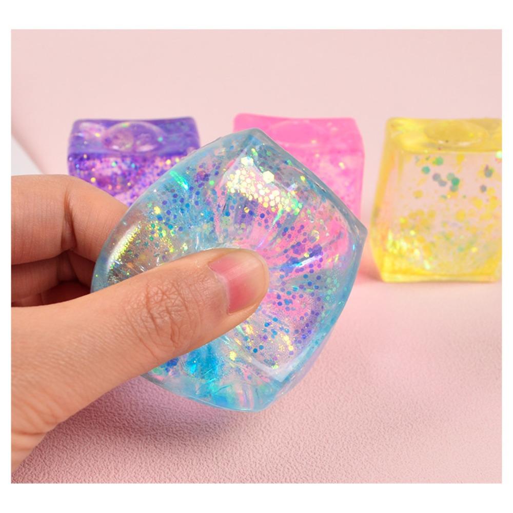 Сквшные цветные кубики льда Игрушки-непоседы Медленно поднимающиеся Игрушка для сжимания Забавный антистресс Снижение давления Реквизит для детей и взрослых