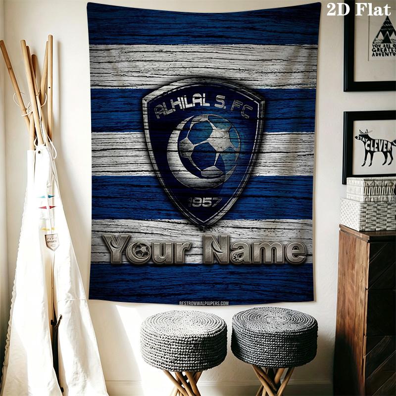 Name Custom Al-Hilal Wall Tapestry Aesthetic Wall Hanging Printed Fabric Blanket Decorative Tapestries for Bedroom Living Room Home Decor