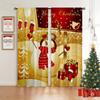 2024 Санта-Клаус С Новым годом Рождественская елка Красная зеленая Детская спальня Гостиная Домашнее украшение Шторы