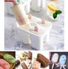 3/4 Cell Silicone Ice Cream Popsicle Mold with Handle Ice Cream Mold Summer Children's Ice Cream Maker Ice Cube Tray Mold
