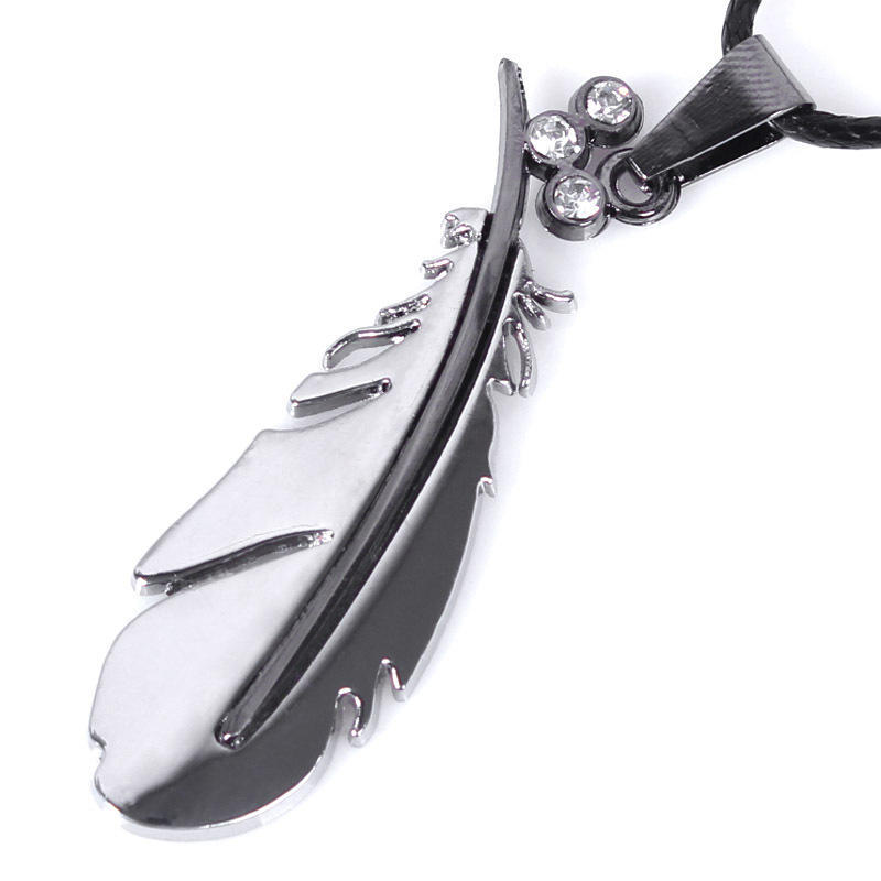 Ожерелье JMXD-Fashion, Кулон из титановой стали в виде пера