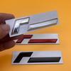 Metal R Logo Racing Line Emblem Car Body Tail Trunk Sticker Accessories For V-//W Golf Passat Polo MK4 MK5 MK6 MK7 MK8