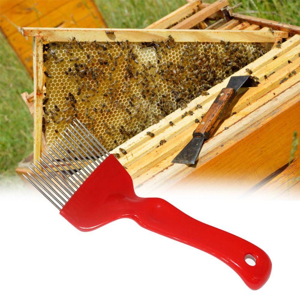 Straight Needles Bee Honey Fork Stainless Steel Honey Scraper Honey Scratcher Beekeeper