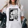 Винтажная футболка группы Boy Harsher Белая с коротким рукавом, Футболка Boy Harsher Унисекс