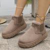 Women's Non-slip Soft Non-tired Feet Thick Soles Heightened Home Outdoor Thickened Warm Lightweight Comfortable Cotton Shoes Snow Boots
