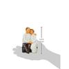 Beautiful Hand Painted Medium Size Resin Sitting Romantic Couple (Pack of 1, Black & White)