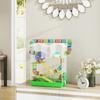 Cage for hamsters, mice, and small rodents with tunnel, feeder, wheel, and toy, 47 x 30 x 59 cm, green
