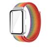 Чехол для ПК + Нейлоновый ремешок для Samsung Galaxy Fit 3 Комплект из двух частей Сменная защитная оболочка для Galaxy Fit 3 Дышащий ремешок для часов