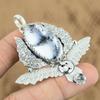 Gift For Women Pendant Owl 925 Sterling Silver Natural Dendrite Opal Gemstone