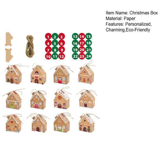 Christmas House Gift Box Set 3D Pop Up Cottage Gift Box Festive Holiday Packaging for Cookies Sweets Toys
