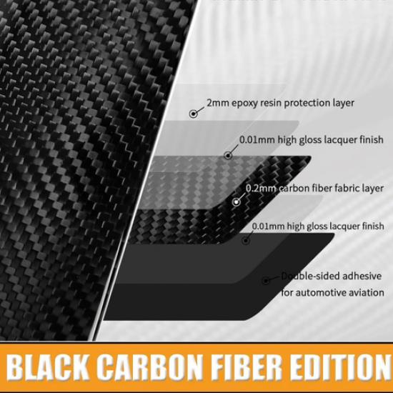 Carbon Fiber Front Bumper Grille Cover Trim Bezels For Ford F150 21+ Accessories